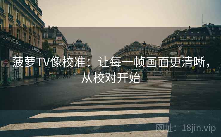 菠萝TV像校准:让每一帧画面更清晰,从校对开始